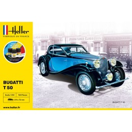 Bugatti T 50 1/24 Heller - glue and paints Heller 56706 - 2