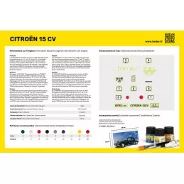 Citroen 15 CV 1/24 Heller - glue and paints Heller HEL-56763 - 3