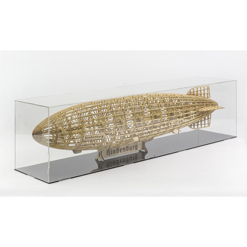 Dirigeable Zepplin LZ-129 HINDENBURG + VITRINE 1/408 découpe laser bois DW Hobby DW Hobby - Dancing Wings Hobby VS33 - 1