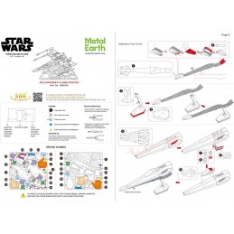 X-Wing Fighter POE Dameron's Star Wars Metal Earth Metal Earth MMS269 - 6