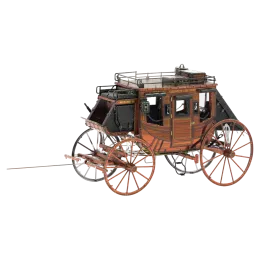 Far West Metal Earth Closed Carriage Metal Earth MMS189 - 1