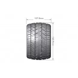 Pneus MT-Rocket + Jantes 3.8" Noir 1/8 (x2) Louise RC Louise RC LR-T3217BH - 2