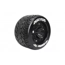 Pneus MT-Rocket + Jantes 3.8" Noir 1/8 (x2) Louise RC Louise RC LR-T3217BH - 1