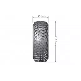 Pneus CR-Griffin + Jantes 1.9" Noir 1/10 (x2) Louise RC Louise RC LR-T3230VB - 2