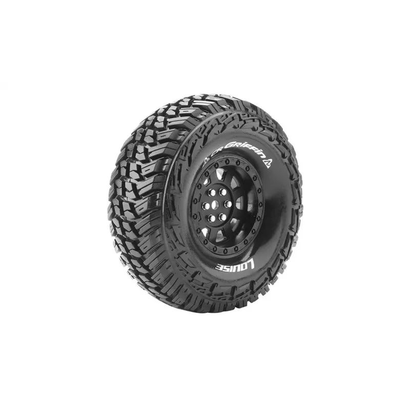 Pneus CR-Griffin + Jantes 1.9" Noir 1/10 (x2) Louise RC Louise RC LR-T3230VB - 1