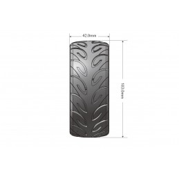 GT-Tarmac tires - Chrome Black 1/8 (x2) Louise RC Louise RC LR-T3285VBC - 2