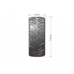GT-Tarmac tires - White full rims 1/8 (x2) Louise RC Louise RC LR-T3285VW - 2