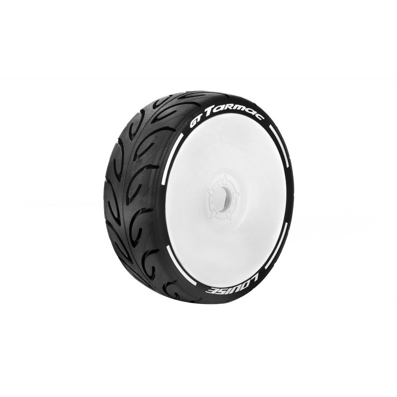GT-Tarmac tires - White full rims 1/8 (x2) Louise RC Louise RC LR-T3285VW - 1