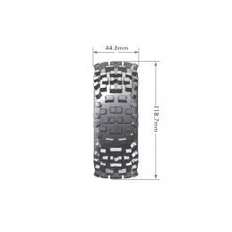B-Ulldoze tires - Chrome Black 1/8 (x2) Louise RC Louise RC LR-T324SBC - 2
