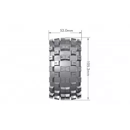 ST-Mcross tires - Chrome 1/10 (x2) Louise RC Louise RC L-T3272SB - 2