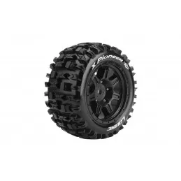 Pneus X-Pioneer + Jantes Noir Traxxas X-Maxx (x2) Louise RC Louise RC L-T3296B - 1