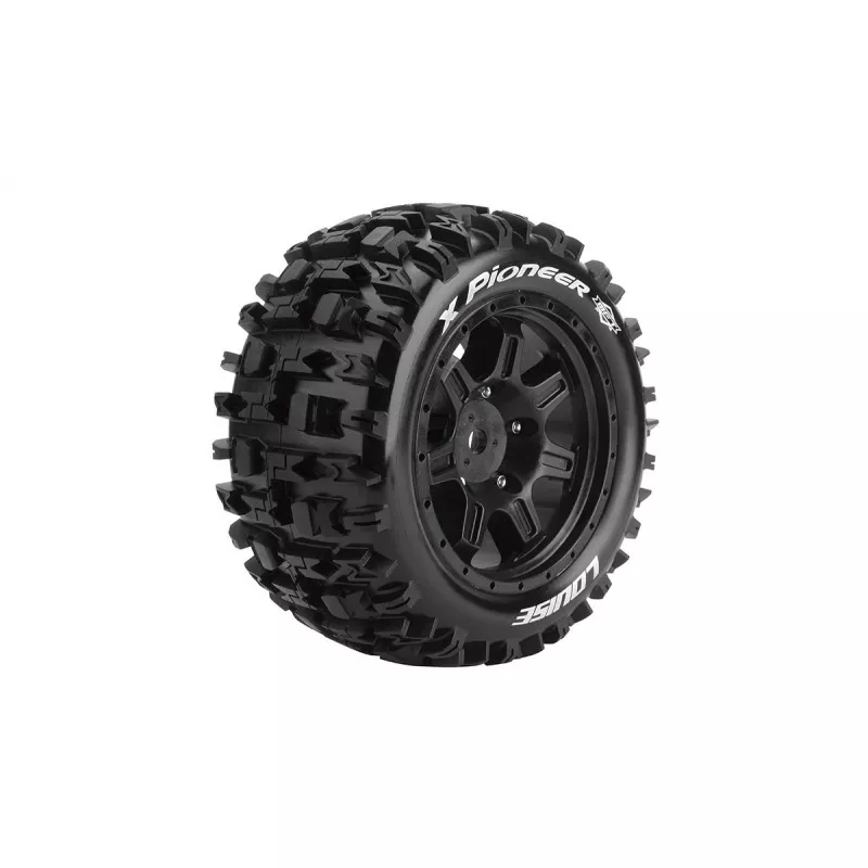 Pneus X-Pioneer + Jantes Noir Traxxas X-Maxx (x2) Louise RC Louise RC L-T3296B - 1