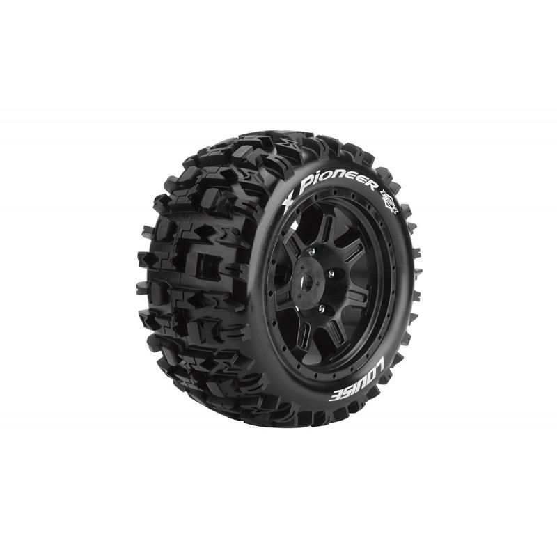 X-Pioneer Tires + Black Traxxas X-Maxx Rims (x2) Louise RC Louise RC L-T3296B - 1