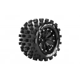 Pneus MT-Rock + Jantes Noir 2.8" 1/10 (x2) Louise RC Louise RC L-T3275SBH - 1
