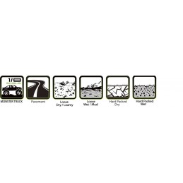 Pneus MT-Uphill + Jantes 3.8" Chrome 1/8 (x2) Louise RC Louise RC LR-T3219CH - 3