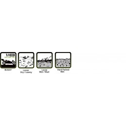 Pneus B-Hornet + Jantes Blanches 1/8 (x2) Louise RC Louise RC LR-T3150SW - 3