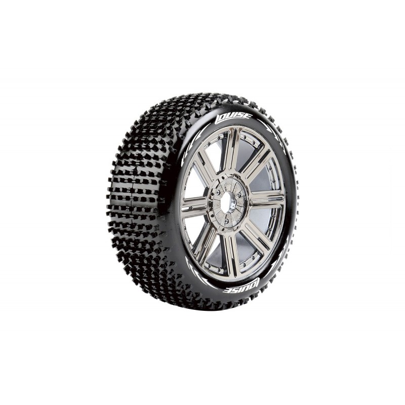 B-Hornet tires - Chrome Black 1/8 (x2) Louise RC Louise RC LR-T3150SBC - 1