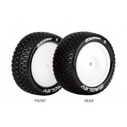 E-Manglev Tires - Rear White Rims 1/10 (x2) Louise RC Louise RC LR-T3176SWKR - 1