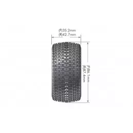 E-Manglev Tires - White Front Rims 1/10 (x2) Louise RC Louise RC LR-T3174SWKF - 2