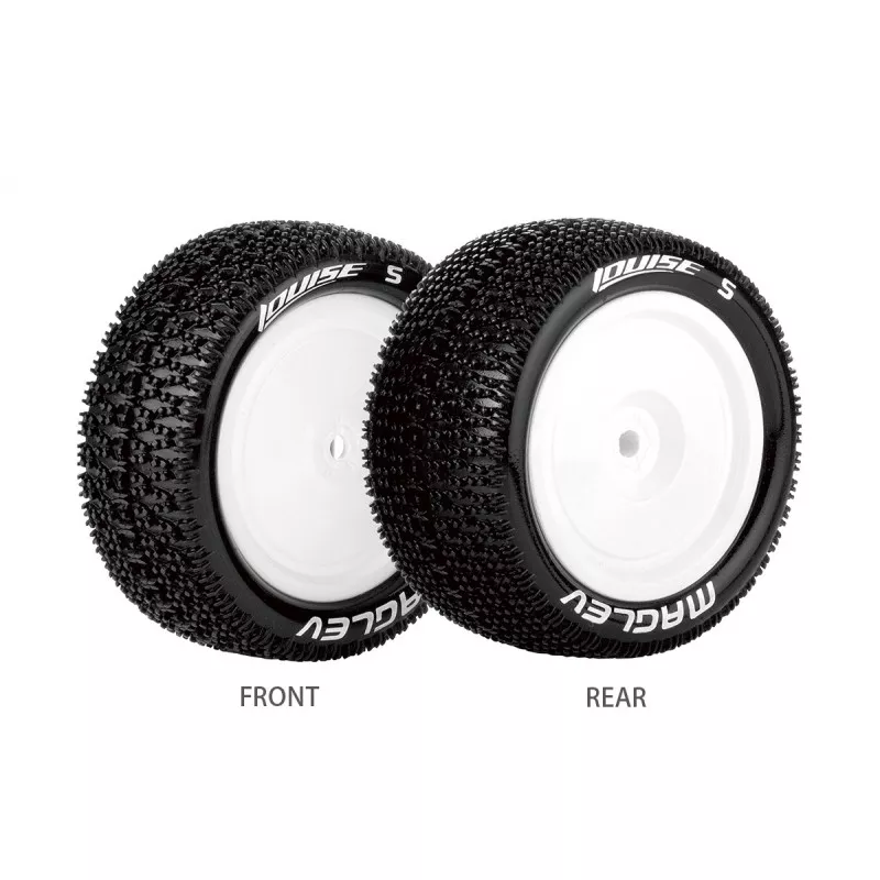 E-Manglev Tires - White Front Rims 1/10 (x2) Louise RC Louise RC LR-T3174SWKF - 1
