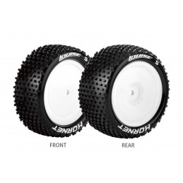 E-Hornet Tires - Rear White Rims 1/10 (x2) Louise RC Louise RC LR-T3172SWKR - 1