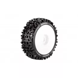 Pneus B-Pioneer + Jantes Blanches 1/8 (x2) Louise RC Louise RC L-T3130SW - 1