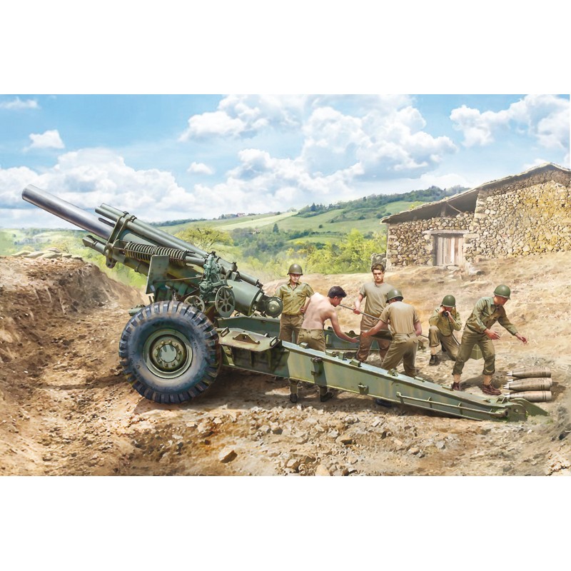 HOWitzer US M1 155mm and Servants 1/35 Italeri Italeri I6581 - 1