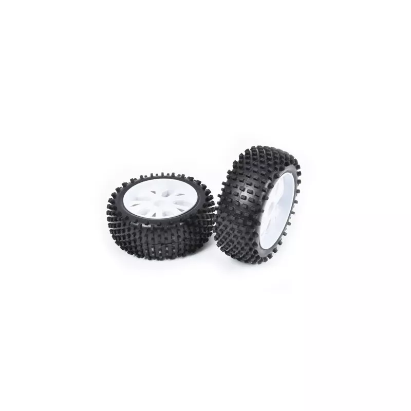 Roues tout terrain à picots sur jantes à battons blanches T2M T2M T4900/2C - 1