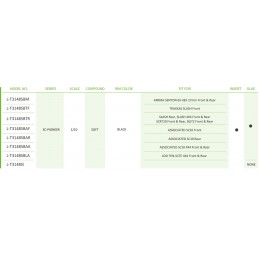 SC-Pioneer tires - Black baton rims 1/10 (x2) Louise RC Louise RC LR-T3148SBTF - 4
