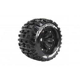 MT-Pioneer Tires + 3.8" Rims Black 1/8 (x2) Louise RC Louise RC L-T3218BH - 1