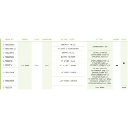 ST-Pioneer tires - Black baton rims 1/10 (x2) Louise RC Louise RC LR-T3227SBH - 4