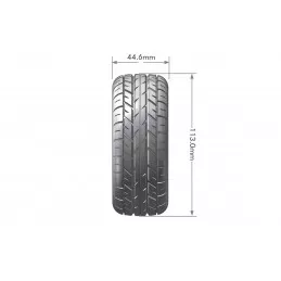 B-Rocket tires - Chrome Black 1/8 (x2) Louise RC Louise RC LR-T3190SBC - 2