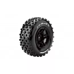 SC-Rock Tires + Black Baton Rims 1/10 (x2) Louise RC Louise RC L-T3229SBTR - 1