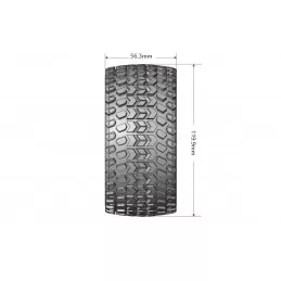 ST-Hummer Tires - Black Rims 1/10 (x2) Louise RC Louise RC LR-T3314SB - 2
