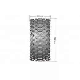 ST-Uphill Tyres + 1/10 Black Rims (x2) Louise RC Louise RC L-T3313SB - 2