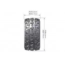 E-Spider Tyres + White Front Rims 1/10 (x2) Louise RC Louise RC L-T3198SWKF - 2