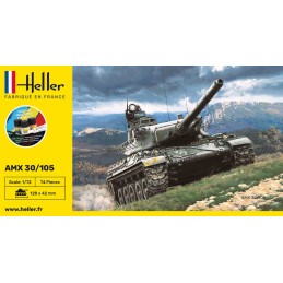 Char AMX 30/105 1/72 Heller + colle et peintures Heller 56899 - 2