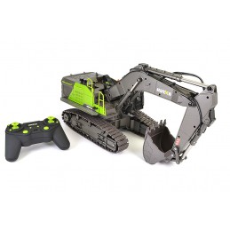 Pelleteuse RC vert godet et cabine métal, haute puissance, 1/14 2.4Ghz - HuiNa HuiNa Toys CY1593 - 6