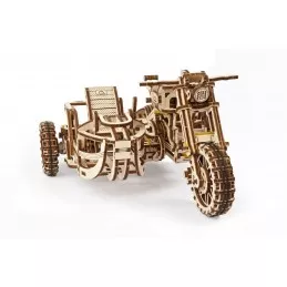 Moto Scrambler UGR-10 with Side-Car Puzzle 3D wood UGEARS UGEARS UG-70137 - 1