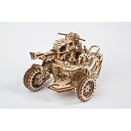 Moto Scrambler UGR-10 with Side-Car Puzzle 3D wood UGEARS UGEARS UG-70137 - 2