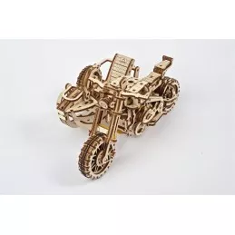 Moto Scrambler UGR-10 with Side-Car Puzzle 3D wood UGEARS UGEARS UG-70137 - 6