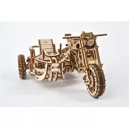 Moto Scrambler UGR-10 with Side-Car Puzzle 3D wood UGEARS UGEARS UG-70137 - 7