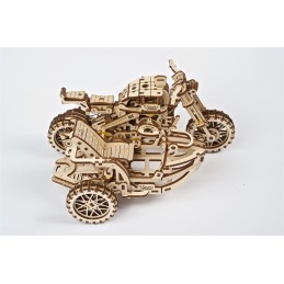 Moto Scrambler UGR-10 avec Side-Car Puzzle 3D bois UGEARS UGEARS UG-70137 - 9