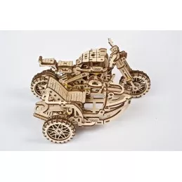 Moto Scrambler UGR-10 with Side-Car Puzzle 3D wood UGEARS UGEARS UG-70137 - 9