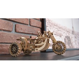 Moto Scrambler UGR-10 with Side-Car Puzzle 3D wood UGEARS UGEARS UG-70137 - 10