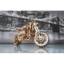 Moto Scrambler UGR-10 avec Side-Car Puzzle 3D bois UGEARS UGEARS UG-70137 - 11