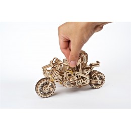Moto Scrambler UGR-10 avec Side-Car Puzzle 3D bois UGEARS UGEARS UG-70137 - 12