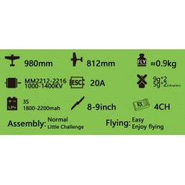 Mini Tiger Moth 980mm S19 Kit balsa DW Hobby DW Hobby - Dancing Wings Hobby S1901 - 17