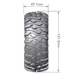 Pneus CR-Rowdy + Jantes 1.9" Noir 1/10 (x2) Louise RC Louise RC LR-T3233VBC - 2