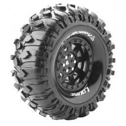 CR-Rowdy Tires - Rims 1.9" Black 1/10 (x2) Louise RC Louise RC LR-T3233VBC - 1